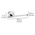 Suport pentru hartie igienica, Wenko, Turbo-Loc®, 16.5 x 6.5 x 7 cm, inox/plastic