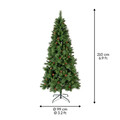 Brad de Craciun cu conuri Norwich Pine, Everlands, 882 varfuri, 99x210 cm, verde