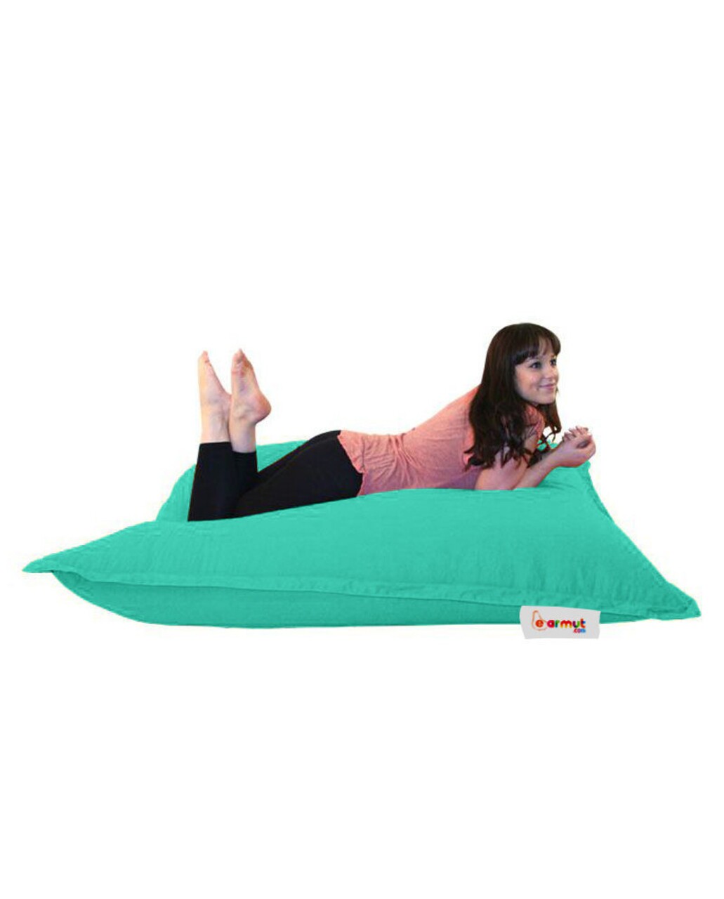 Fotoliu puf, Bean Bag, Ferndale, 100 x 100 cm, poliester impermeabil, turcoaz - 1 | YEO