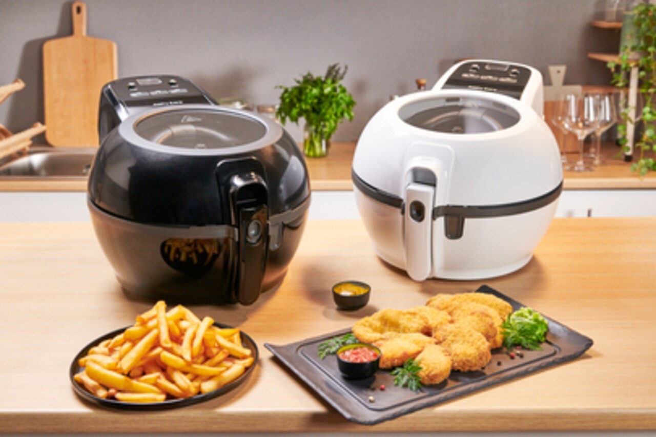 Friteuza, Tefal, Actifry Extra, 1500 W, Capacitate Alimente 1 Kg, Alb/gri