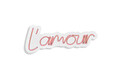 Decoratiune luminoasa LED, L'amour, Benzi flexibile de neon, DC 12 V, Roz