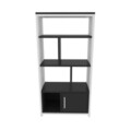 Corp biblioteca, Zena Home, Valero, 60x120x29.6 cm, PAL, Alb/Negru