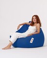 Fotoliu puf, Bean Bag, Ferndale Premium XXL, 115 x 130 cm, poliester impermeabil, albastru