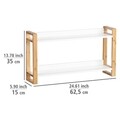 Etajera baie, Wenko, Finja Universal, 15 x 35 x 62.5 cm, bambus/mdf, alb/natur