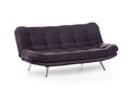 Canapea extensibila Misa Sofabed, Futon, 3 locuri, 198x128 cm, metal, maro