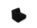 Modul canapea colt 1 loc, Miley, Micadoni Home, BL, 85x85x74 cm, catifea, negru