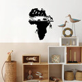 Decoratiune de perete, Animal World Of Africa, Metal, Dimensiune: 58 x 73 cm, Negru