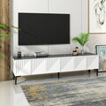 Comoda TV, Olivia, Artemis, 180x45x37 cm, PAL, Alb / Antracit