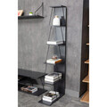 Corp biblioteca Tars, Pakoworld, 50x22x150 cm, PAL/metal, gri inchis/negru