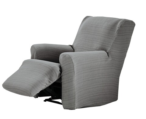 Husa fotoliu cu recliner elastica bi-stretch, Aquiles, gri C/6