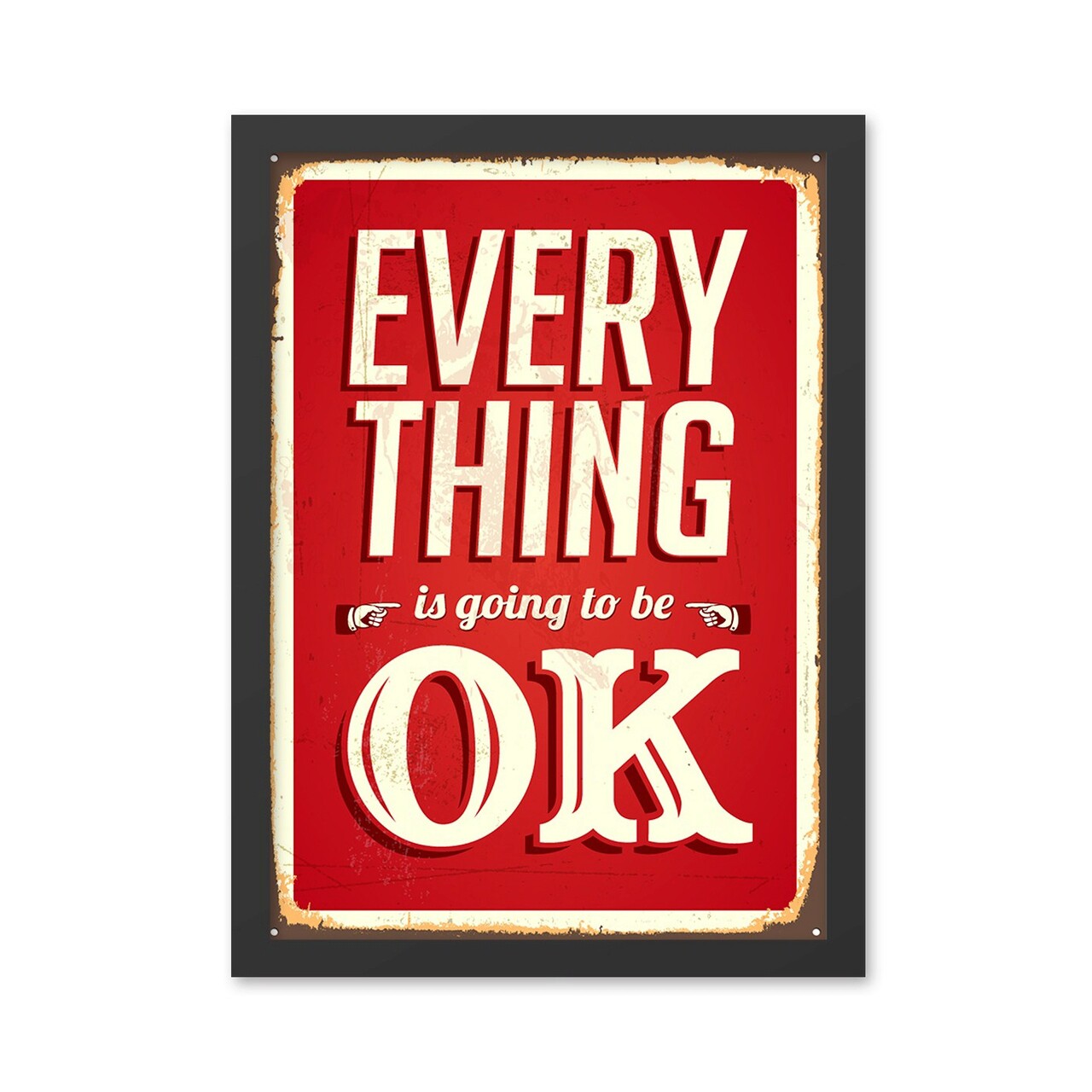 Tablou decorativ, Everything OK 2 (40 x 55), MDF , Polistiren, Multicolor - 1 | YEO