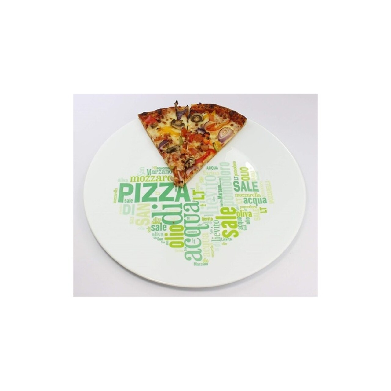 Platou Pentru Servire I Love Pizza, Bormioli, Ø33 Cm, Opal, Verde