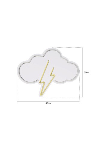 Decoratiune luminoasa LED, Thunder Storm, Benzi flexibile de neon, DC 12 V, Albastru / Galben