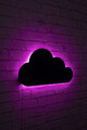 Decoratiune luminoasa LED, Cloud, MDF, 60 LED-uri, Roz