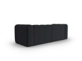 Canapea 3 locuri, Lupine, Micadoni Home, BL, 228x87x70 cm, poliester chenille, negru