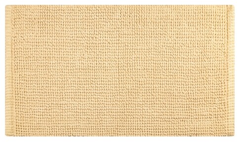 Covoras pentru baie, Olivo Tappeti, Corn 3, 50 x 90 cm, 80% poliester, 20% bumbac, crem