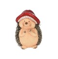 Decoratiune  Hedgehog w Mushroom Hat v3, Excellent Houseware, 8.5x7.7x12.8 cm, teracota, multicolor