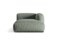 Sezlong modular living dreapta 1 loc, Martina-169, Micadoni Home, 176x123x75 cm, tesatura structurata catifelata, verde muschi