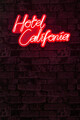 Decoratiune luminoasa LED, Hotel California, Benzi flexibile de neon, DC 12 V, Rosu