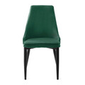 Scaun Louis Ribbon, Homla, 59x47x88 cm, metal/catifea din poliester, verde