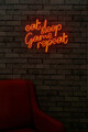 Decoratiune luminoasa LED, eat sleep game repeat, Benzi flexibile de neon, DC 12 V, Roșu