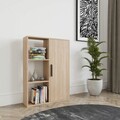 Corp biblioteca, Zena Home, Patrick, 90x123.6x25 cm, PAL, Stejar