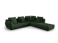 Coltar modular dreapta 4 locuri, Bloom-86, Micadoni Home, 316x310x95 cm, tesatura structurata, verde muschi