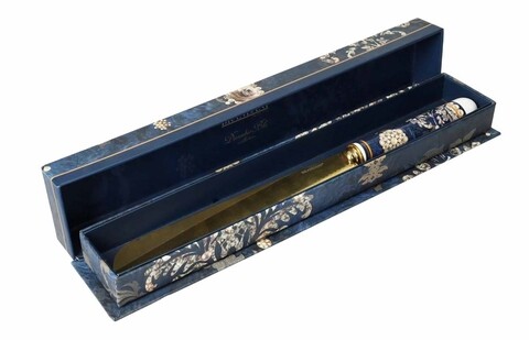 Cutit pentru servit tort Blue Danube Gold, Brandani, inox, maner ceramic