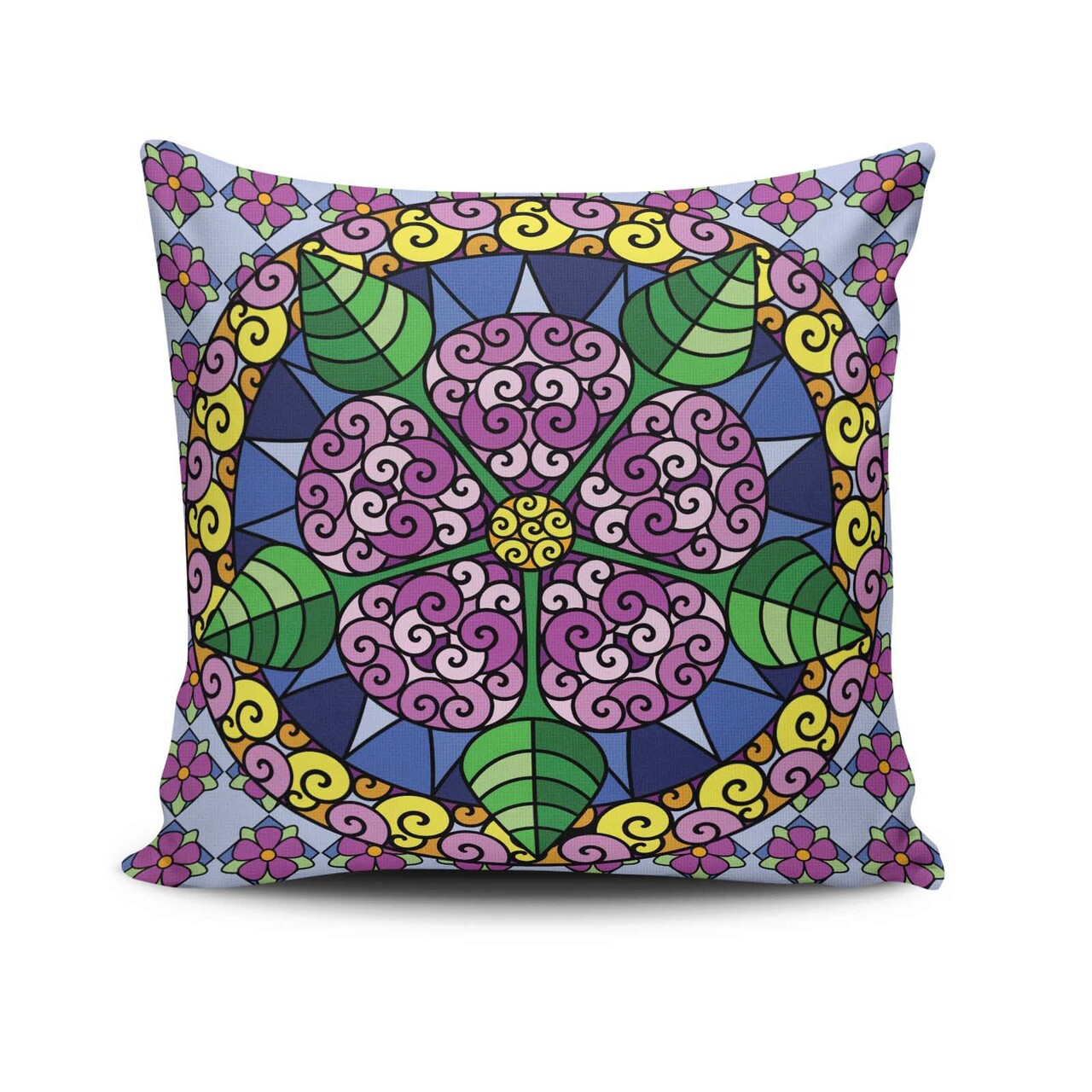 Husa de perna, MANDALA-15, 43x43 cm, 50% bumbac / 50% poliester, Multicolor