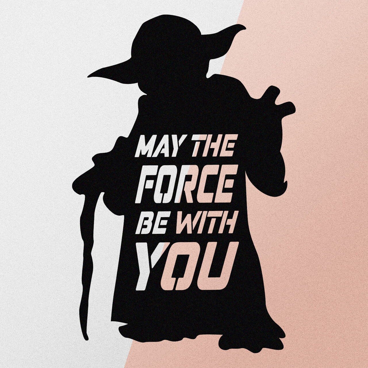 Decoratiune De Perete, May The Force Be With You, Metal, 33 X 50 Cm, Negru