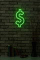 Decoratiune luminoasa LED, Dollar Sign, Benzi flexibile de neon, DC 12 V, Verde