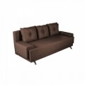 Canapea Extensibila Roma Lux Dark Chocolate 205x90x86 cm + lada de depozitare, maro