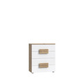 Comoda Almelo, Bedora, 80.4x41.3x94.9 cm, PAL/MDF, stejar/alb