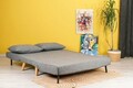 Canapea extensibilă cu 2 locuri, Futon, 859FTN2716, Metal , Gri deschis