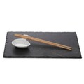 Set sushi 3 piese Sushi, Homla, 30x18 cm, ardezie/portelan, negru