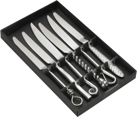 Set 6 cutite Assorted, Jean Dubost, inox, argintiu