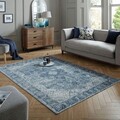 Covor Antique Traditional Blue, Flair Rugs, 155x230 cm, fibre acrilice, albastru