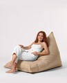 Fotoliu puf, Bean Bag Ferndale, Pyramid Bed, 145 cm, poliester impermeabil, bej nurca