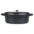 Oala ovala pentru cuptor cu capac Dutch, Greenpan, Featherweights, 25 x 31 cm, 6.2 L, aluminiu turnat