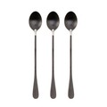 Set 3 lingurite pentru latte Stilo, Homla, inox tip 430, negru