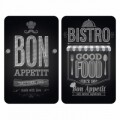 Set 2 protectii universale pentru aragaz Bon Appetit, Wenko, sticla termorezistenta/ termoplastic/plastic, alb/negru