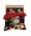 Lenjerie de pat dubla Xmas-405, Pearl Home, 3 piese, amestec bumbac, multicolor