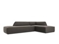 Coltar dreapta 4 locuri, Ruby, Micadoni Home, BL, fara cotiera, 273x180x69 cm, catifea, gri inchis