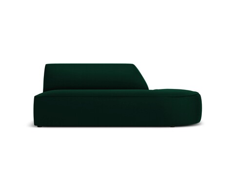 Canapea dreapta 2 locuri, Ruby, Micadoni Home, BL, 181x93x69 cm, catifea, verde bottle