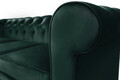 Canapea Oxford Chesterfield, 93x214x75 cm, 3 locuri, Verde