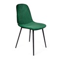 Scaun Slank, Homla, 44x52x85 cm, metal/catifea din poliester, verde inchis