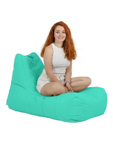 Fotoliu puf, Bean Bag, Ferndale Trendy, 105 x 75 cm, poliester impermeabil, turcoaz