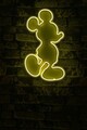 Decoratiune luminoasa LED, Mickey Mouse,  Benzi flexibile de neon, DC 12 V, Galben