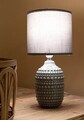 Lampa de masa Points, Mauro Ferretti, 1 x E14, 40W, 15x30.5 cm, ceramica/fier/textil, gri