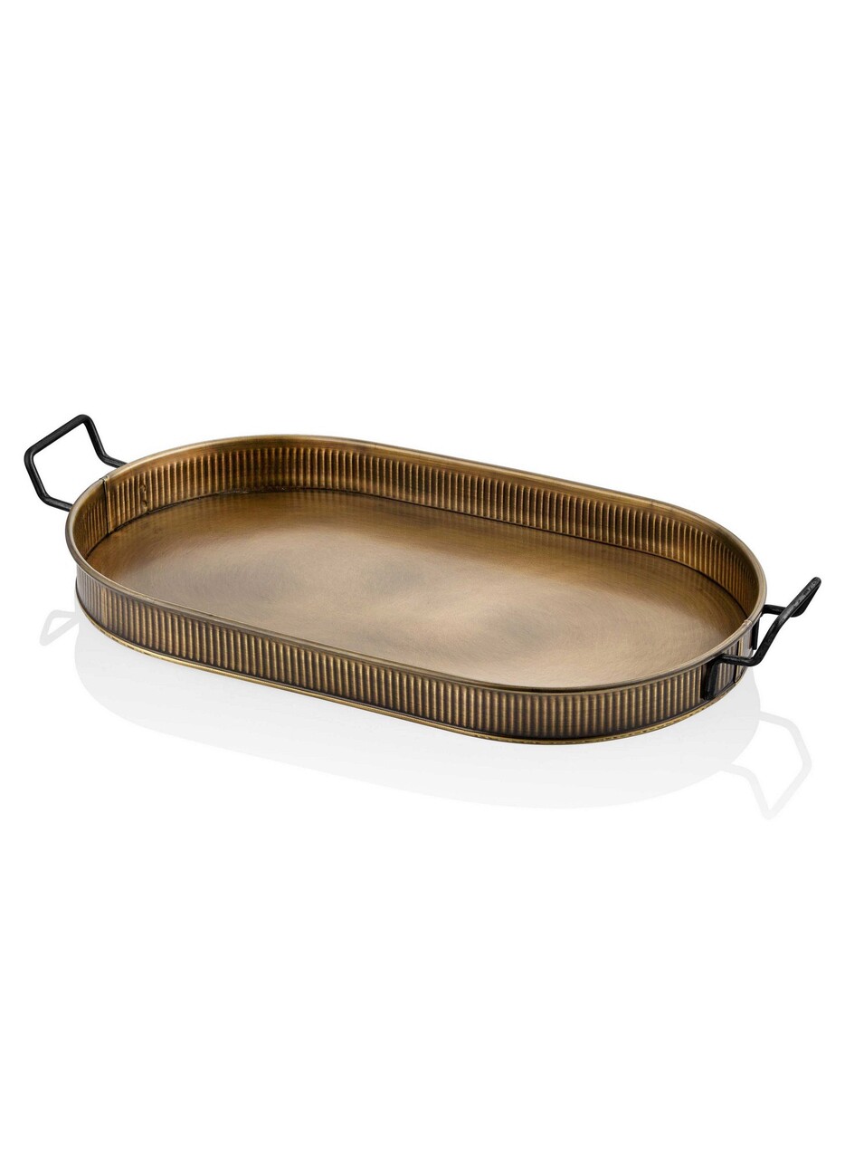 Tava pentru servire, Mia - Kitchenware, 742TMA3105, 100% GALVANIZAT / , Dimensiune: 66 x 32 x 5 cm, Auriu